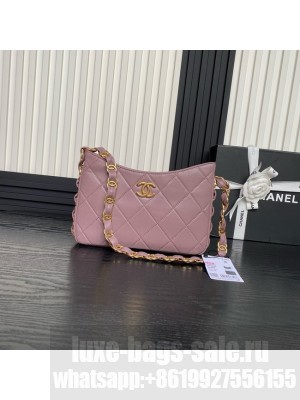 Chanel HOBO HANDBAG AS5177 dark pink