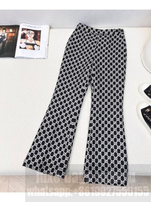 Gucci Women's GG Jacquard Trousers Black