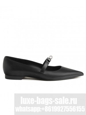 Hermes Women's Kelly Ballet Flat Black