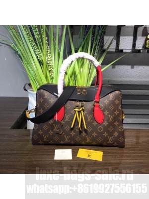 Louis Vuitton Tuileries 35cm Bag Monogram Canvas Tricolor Cowhide Fall/Winter 2017 Collection M41454, Noir