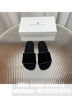 Brunello Cucinelli with the iconic embellishment Flat Slide 08