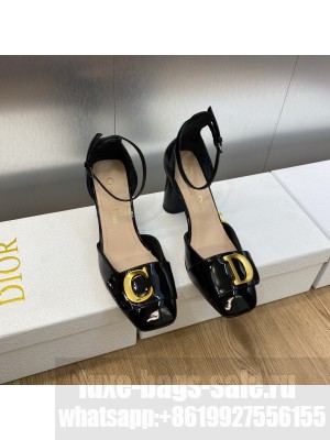 Dior C'est Dior Pumps 8.5cm in Patent Calfskin 2023 Black
