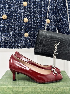 Gucci Horsebit 5cm Pumps Light Burgundy