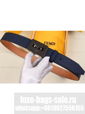 Fendi Width 3.5cm Bag Bugs Eyes Belt Dark Blue