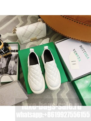 Bottega Veneta Quilted Lambskin Flat Loafers Coffee 2021 Collection