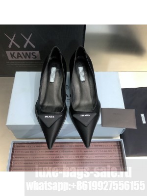 Prada Nylon gabardine 3cm black pumps 