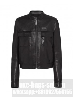 Prada Women's Leather Jacket Black