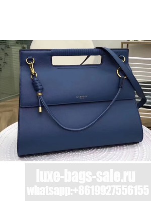 Givenchy Large Whip Bag in Smooth Leather Blue