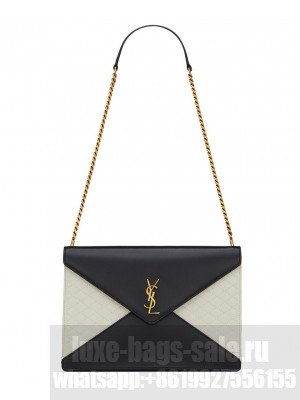 Saint Laurent Gaby Chain Bag In Quilted Lambskin Cream