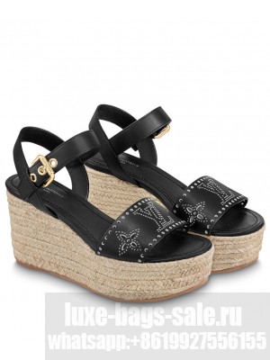 Louis Vuitton Women's Starboard Wedge Sandal Black