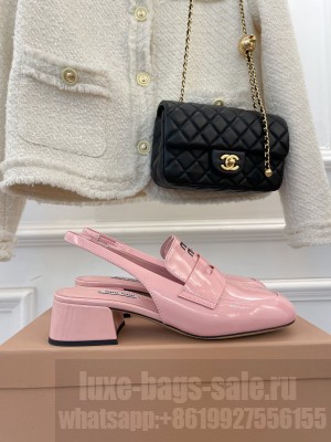 Miu Miu patent leather Slingback pumps Pink