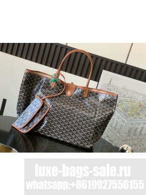 Goyard Saint Louis GM Bag Black & Tan