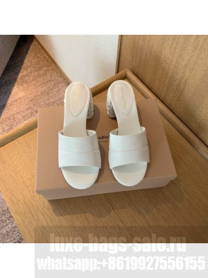 GIANVITO ROSSI FLOREA MULE 60mm sandal white 2022 Collection