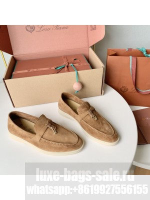 Loro Piana Unisex Summer Charms Walk Suede Loafers 05