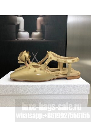 DIOR HEEL 1CM ROSE FANTASTIQUE SLINGBACK FLAT BEIGE 2022 Collection
