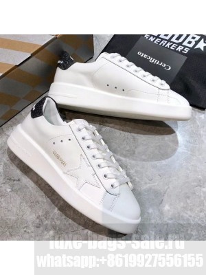 Golden Goose Purestar White Calfskin Sneaker Black Spring/Summer 2021 Collection  