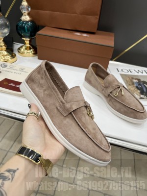 Loro Piana Unisex Summer Charms Walk Moccasin Suede Calfskin 2022 Collection 02