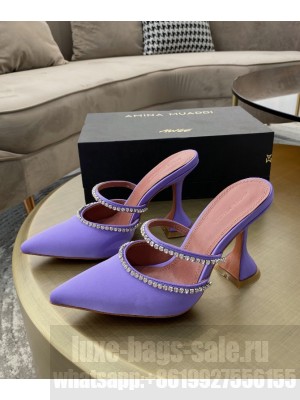 Amina Muaddi                                                                                        Gilda mule purple