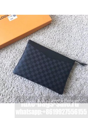 Louis vuitton original Damier Graphite Canvas DAILY POUCH M62048