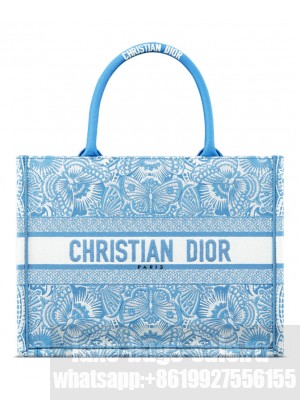 Christian Dior Medium Dior Book Tote M1286 Blue