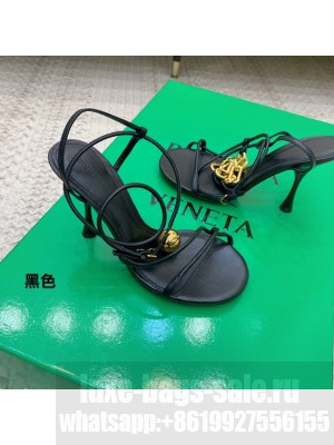 Bottega Veneta DOT 9cm Detachable chain and sphere embellishments Sandals Black