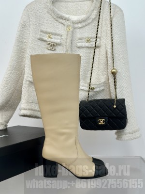 Chanel Women's Heel 7cm Calfskin G45977 High Boots 08