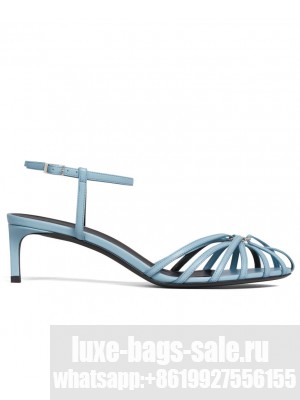 Celine Women's Triomphe Sandal In Lambskin Blue