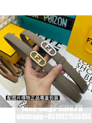 Fendi Women's Belt 20mm with loop and Fendi O’Lock stud buckle 2021 Collection 014