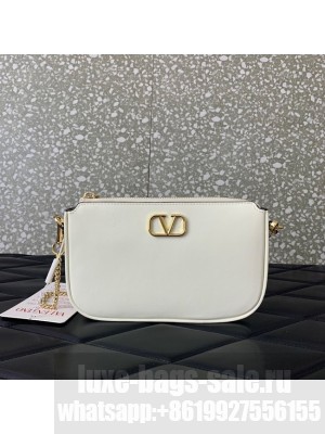 VALENTINO Mini VLOGO SIGNATURE calfskin bag MZ079 white