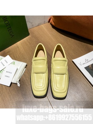 Bottega Veneta Loafers in White Crocodile Calfskin Yellow 2021 Collection