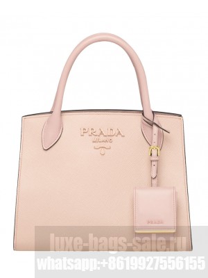 Prada Monochrome Saffiano Leather Bag 1BA156 Pink