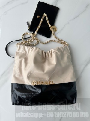 CHANEL 22 HANDBAG AS3261 Apricot & Black