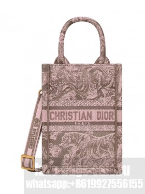 Christian Dior Mini Dioriviera Dior Book Tote Phone Bag Pink