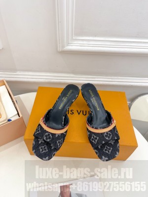 Louis Vuitton Women's Neo Revival Mule 5cm/10cm Monogram denim Black