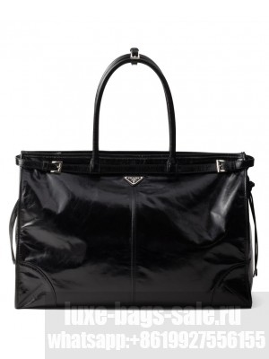 Prada Leather Tote Bag 2VG128 Black