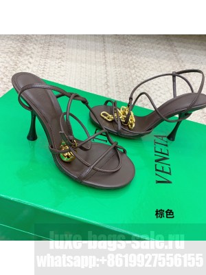 Bottega Veneta DOT 9cm Detachable chain and sphere embellishments Sandals Brown