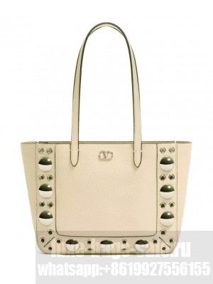 Valentino Garavani Nellcote Mini Shopping Bag Cream