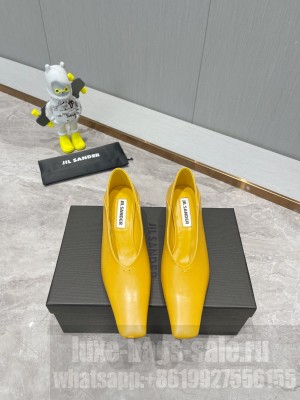 Jil Sander 5cm Lambskin Pumps Yellow