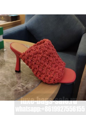 Bottega Veneta The Board Heel Sandals 9cm Red  2021 Collection