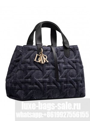 Christian Dior Medium Dior Toujours Bag Dark Blue