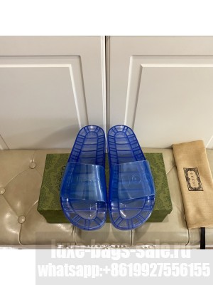 Gucci Unisex Transparent PVC Slide Sandals 09 2021 Collection