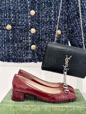 Gucci Horsebit 35mm Ballet Flats Burgundy
