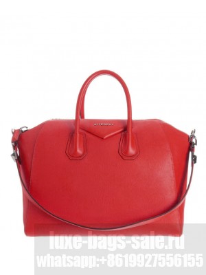 Givenchy Antigona Leather Large Duffel Red