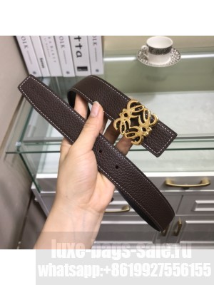Loewe Width 32mm Leather Belt With Anagram Buckle 022