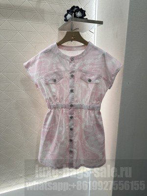 Chanel Printed dress pink