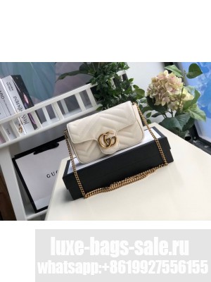 Gucci Mini Marmont Shoulder Bag 16cm 476433 Calfskin Leather Spring/Summer 2020 Collection, White