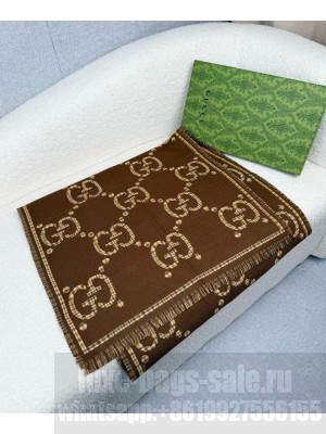 Gucci GG Jacquard Wool Scarf