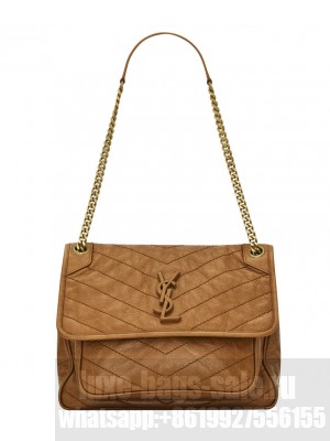 Saint Laurent Medium Niki Chain Bag 498894 Coffee