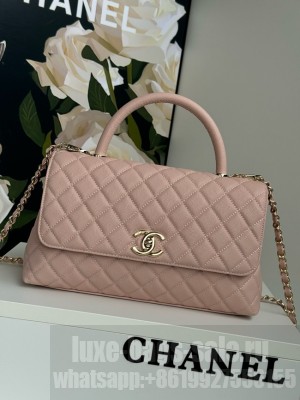 Chanel LARGE FLAP BAG WITH TOP HANDLE A92991 pink