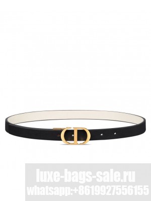 Christian Dior 30 Montaigne Reversible Belt Black